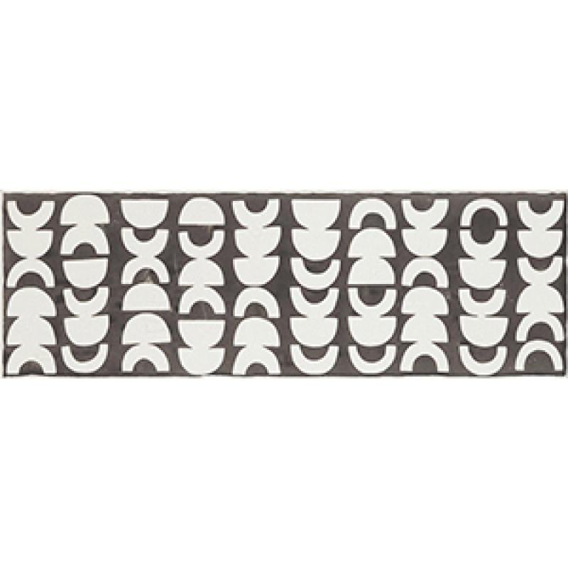 Плитка Iris Ceramica Aura, декор Dec. Ethnic jet 100x300х7,5мм структурная/глянцевая, для стены 754932