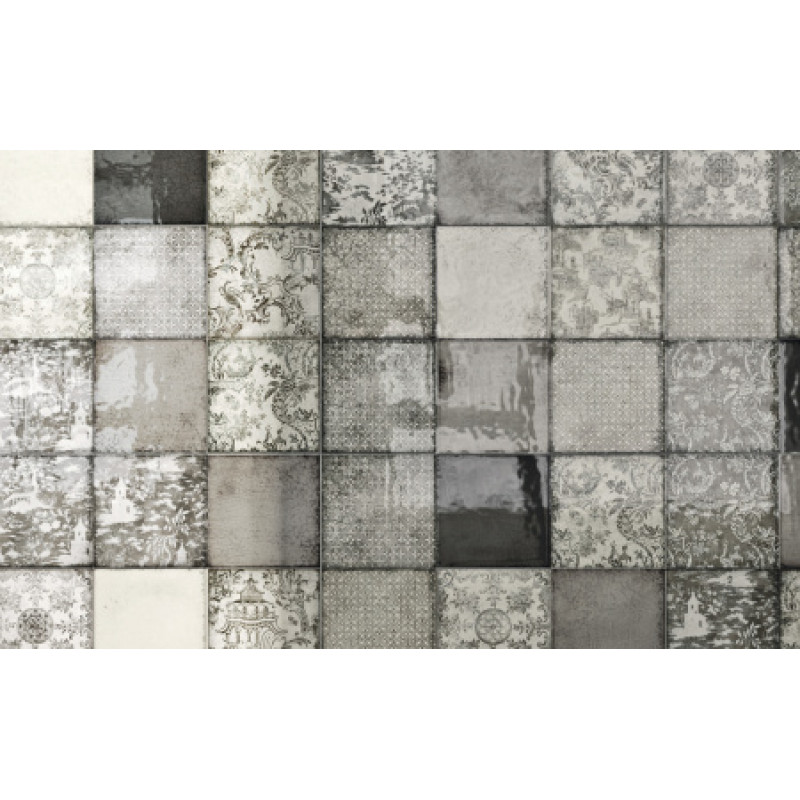 Плитка Iris Ceramica Maiolica Nero 200x200х7,5мм структурная/глянцевая, для стены 563210