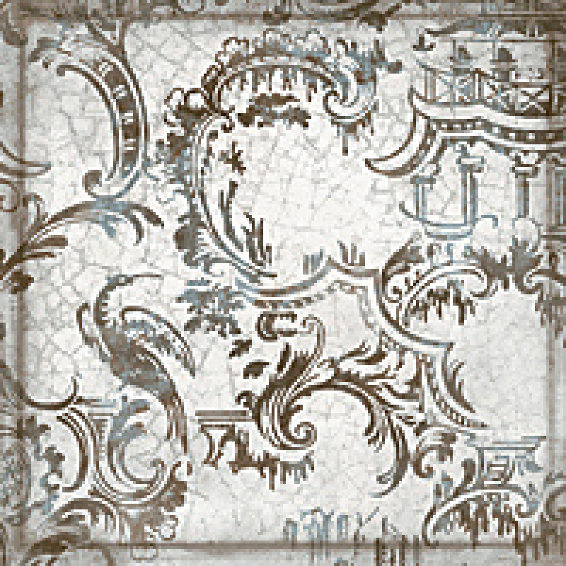 Плитка Iris Ceramica Maiolica Ornamenta grigio 200x200х7,5мм структурная/глянцевая, для стены 563213
