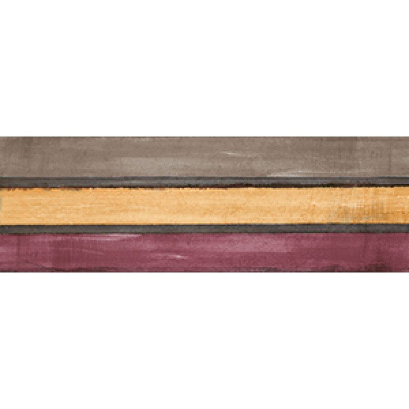 Плитка Iris Ceramica Maiolica, декор Riga Prugna 100x300х7,5мм структурная/глянцевая, для стены 754938