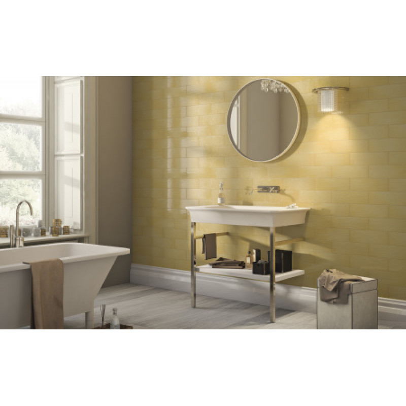 Плитка Iris Ceramica Maiolica Ocra 100x300х7,5мм структурная/глянцевая, для стены 754980