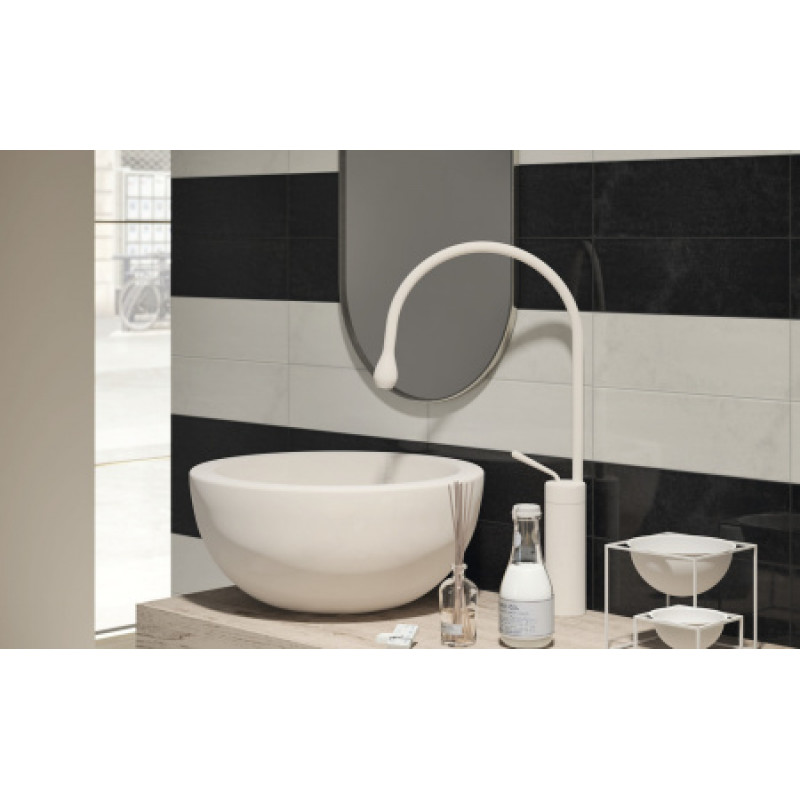 Плитка Iris Ceramica Maiolica Latte 100x300х7,5мм структурная/глянцевая, для стены 754988
