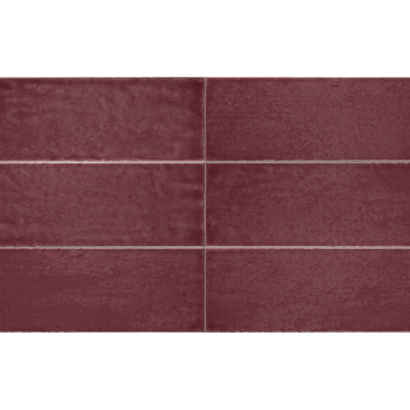 Плитка Iris Ceramica Maiolica Prugna 100x300х7,5мм структурная/глянцевая, для стены 754991