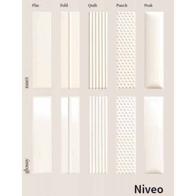 Плитка Sartoria Vibes Niveo, декор Fold 62x250х8,5мм структурная/матовая, для стены SAVIFO0162N