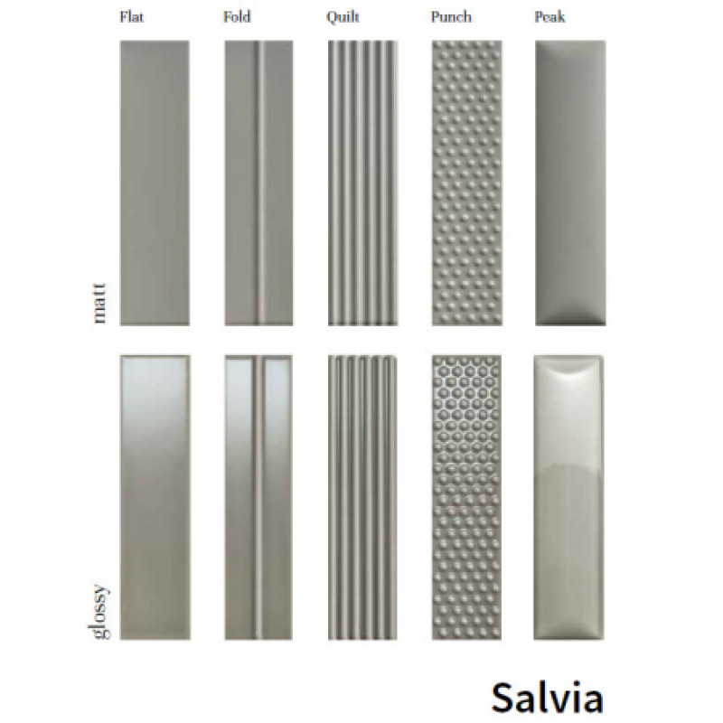 Плитка Sartoria Vibes Salvia, декор Peak 62x250х8,5мм гладкая/глазурованная, для стены SAVIPE0262G
