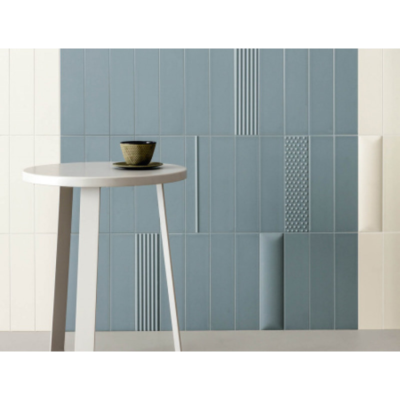Плитка Sartoria Vibes Azzurro, декор Quilt 62x250х8,5мм структурная/матовая, для стены SAVIQU0462N