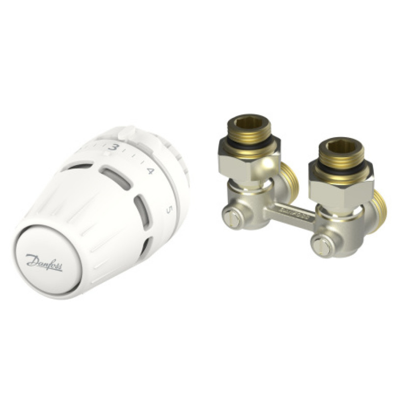 Комплект термостатический Danfoss Regus RA + RLV-KB 1/2" угловой 015G5309