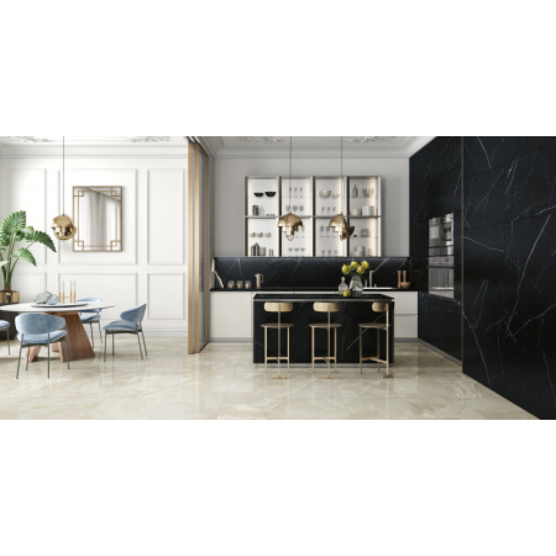 Плитка керамогранітна FMG Marmi select Black marquinia 1200x600х8мм гладка/полірована LU628338