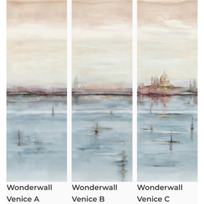 Плитка керамогранітна Cottodeste Wonderwall декор Venice A 1000x3000х3,5мм Kerlite, гладка/матова EG7WP60
