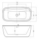 Ванна акриловая Hatria Vasche BT 03 170x78x60 см белый/Sabbia 26Y8AH25