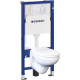 Комплект Duofix Pro 20: инсталляция для подвесного унитаза Geberit Delta + клавиша смыва Delta 01 белая + унитаз Kolo Idol с сиденьем Duroplast 118.315.11.1