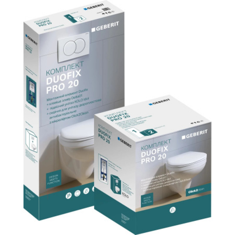 Комплект Duofix Pro 20: инсталляция для подвесного унитаза Geberit Delta + клавиша смыва Delta 01 белая + унитаз Kolo Idol с сиденьем Duroplast 118.315.11.1