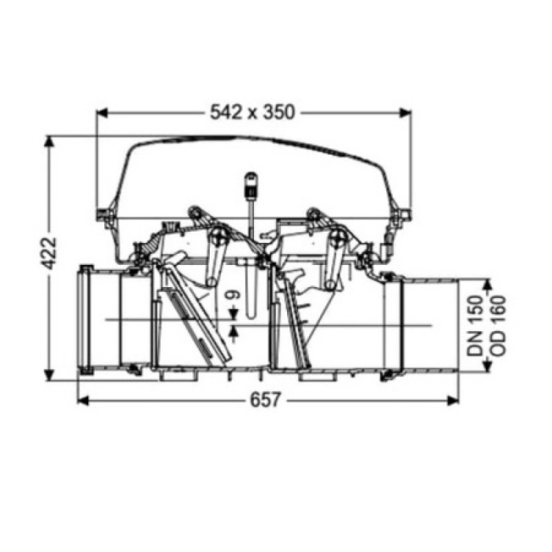 Автоматический обратный клапан Kessel Pumpfix F DN150 84150