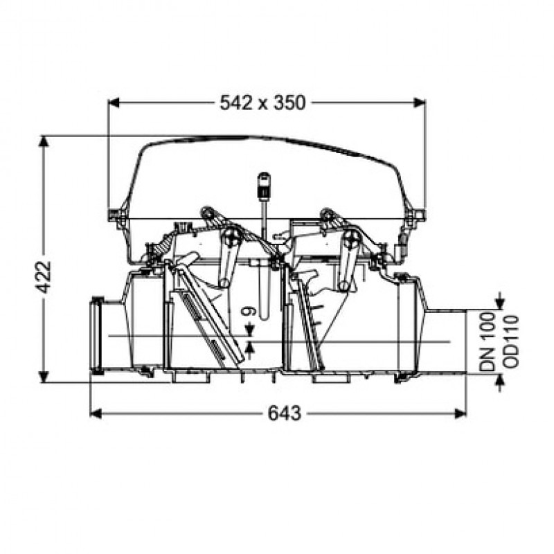 Автоматический обратный клапан Kessel Pumpfix F DN100 84100