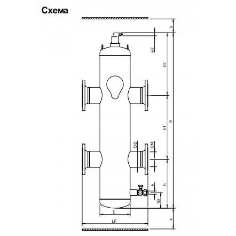 Гидравлический разделитель Spirotech SpiroCross DN50 110C/10bar фланец XC050F