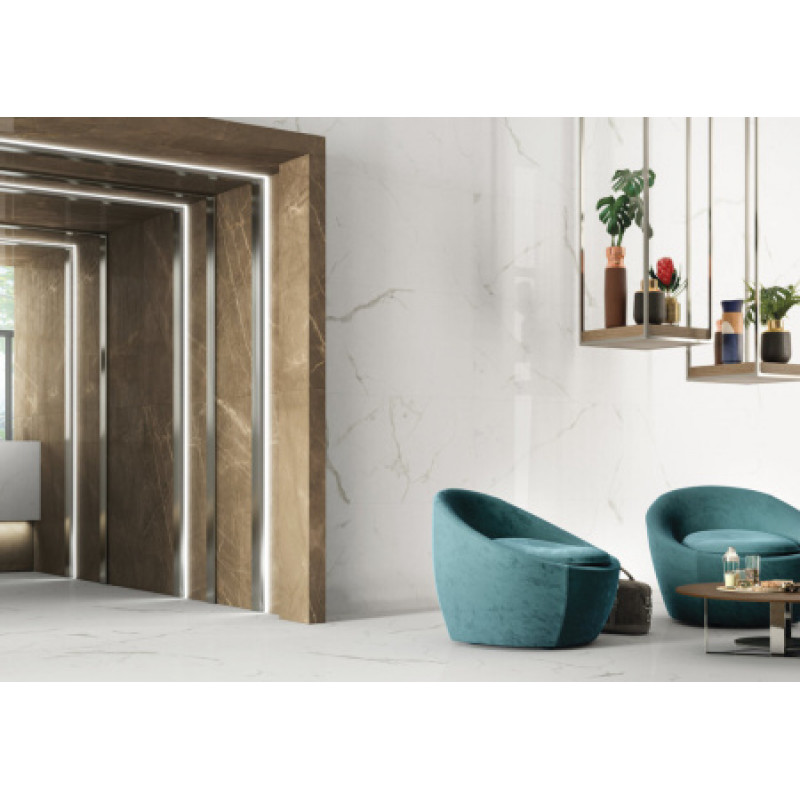 Плитка керамогранитная FMG Marmi select Сalacatta white 1200x600х8мм гладкая/матовая P628389