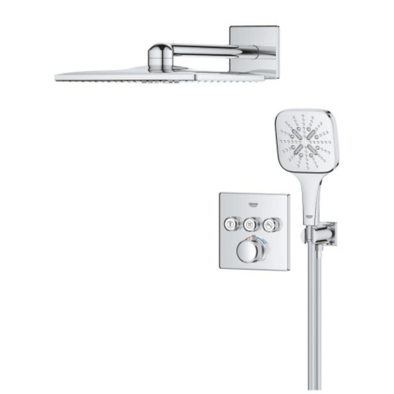 Душова система Grohe Grohtherm SmartControl з верхнім душем Rainshower 310 SmartActive Cube 34864000