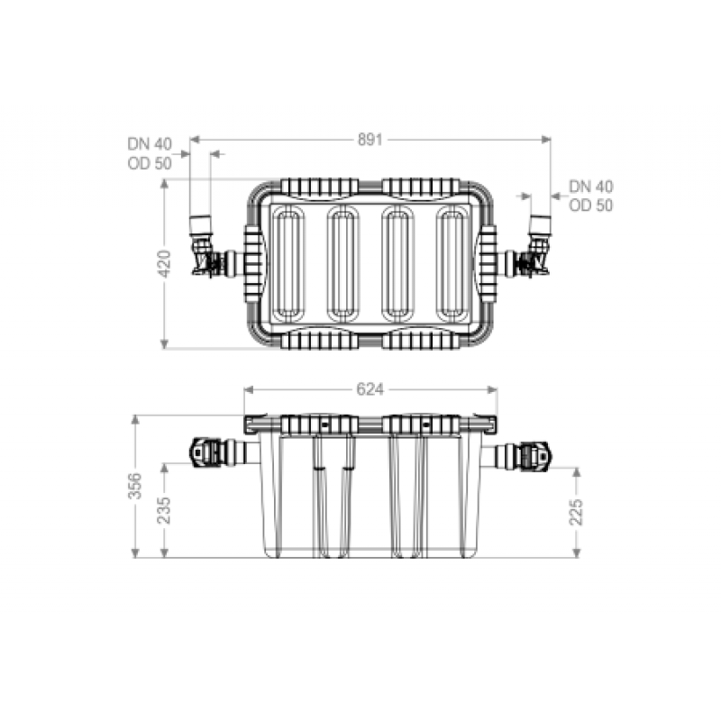 Сепаратор жира Kessel EasyClean free UnderSink 93070.00US