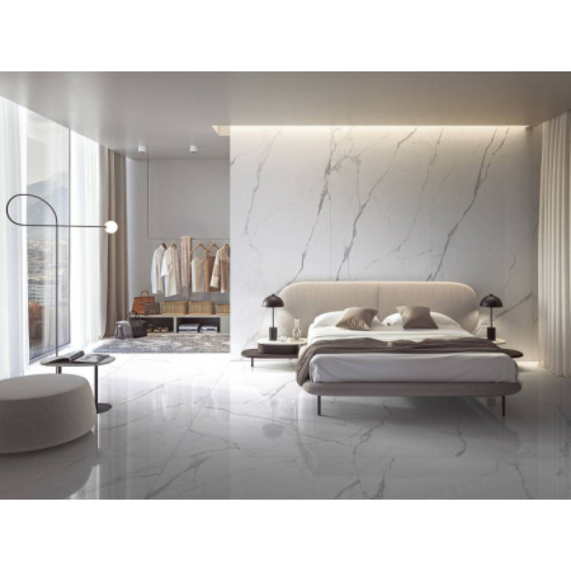 Плитка керамогранитная Refin Prestigio Statuario apuano 1200x2780х6мм гладкая/полированная RA37