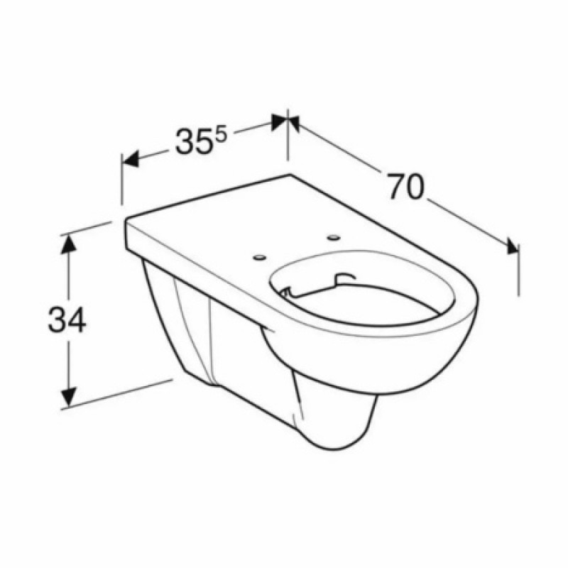 Унитаз подвесной ЛОФВ Geberit Selnova Comfort с крышкой 501.046.00.133