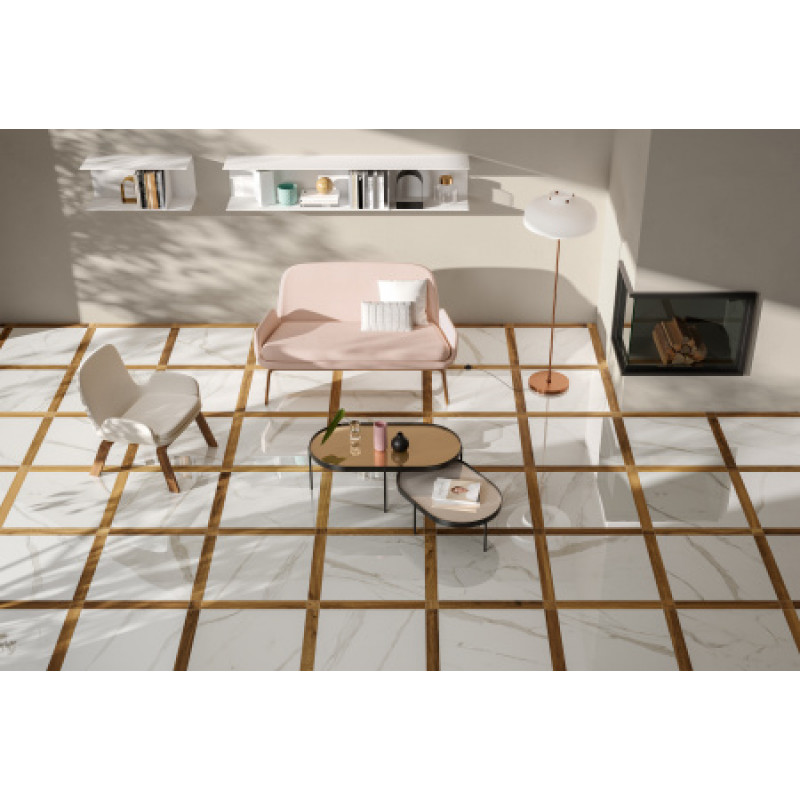 Плитка керамогранітна Panaria Nuance Tabac, декор Quadrato naturale 70x70х9, 5мм гладка/матова PGZN104