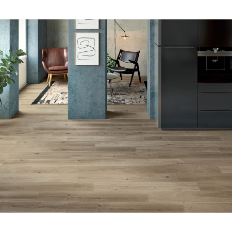 Плитка керамогранитная Blustyle Green Wood ASH naturale 200х1200х9,5мм структурная/матовая BG0GW00