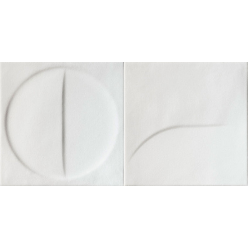 Плитка Iris Ceramica Bottega dʻarte, декор Motivi Bianco 150x150х10мм структурна/матова, для стіни 511011