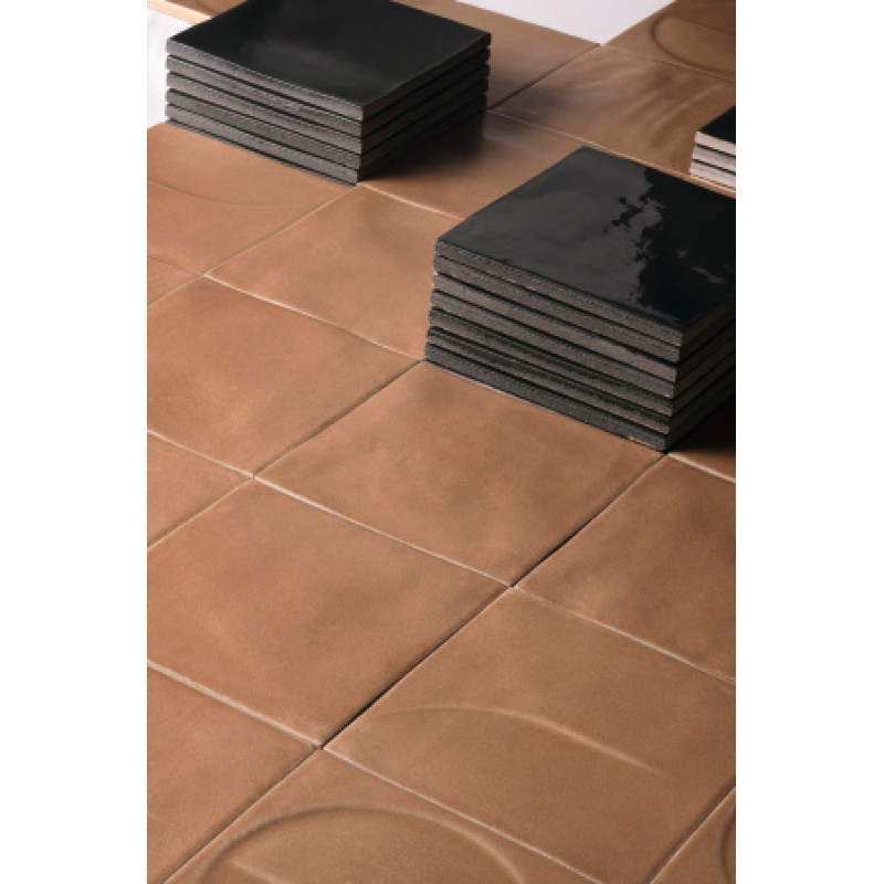 Плитка Iris Ceramica Bottega d`arte Nero 150x150х10мм структурная/глянцевая, для стены 511031