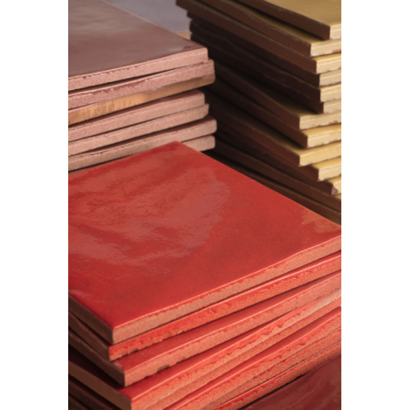 Плитка Iris Ceramica Bottega d`arte Rosso 150x150х10мм структурная/глянцевая, для стены 511032