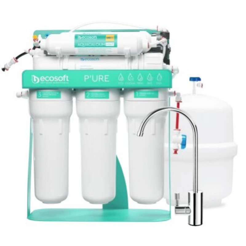 Фильтр обратного осмоса Ecosoft P'URE AquaCalcium MINT с помпой на станине MO675PSMACECO