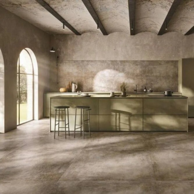 Плитка керамогранитная Refin Affrescati Terra 600x1200х9мм рельефная/матовая OH05