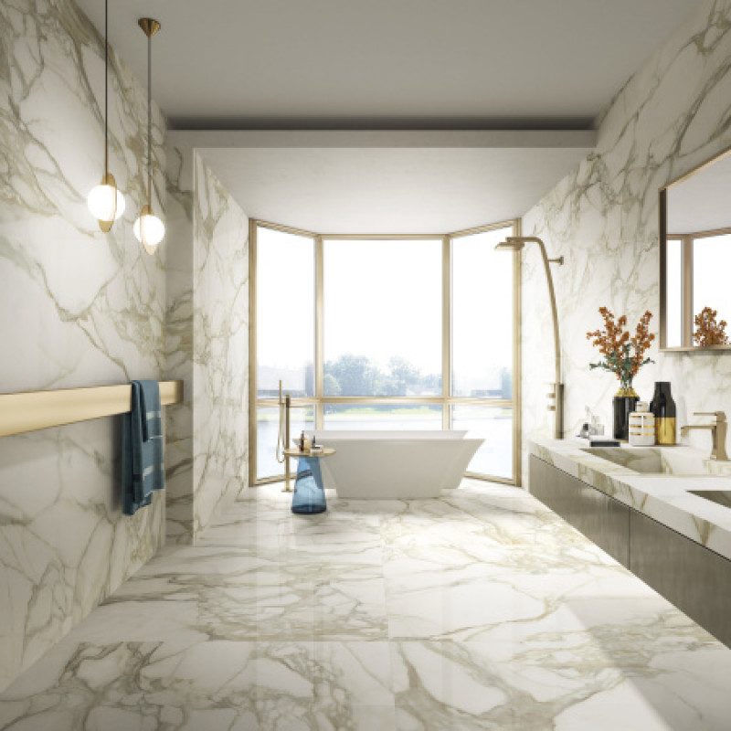 Плитка керамогранитная FMG Marmi maxfine Calacatta oro 3000x1500х6мм гладкая/полированная L315365MF6