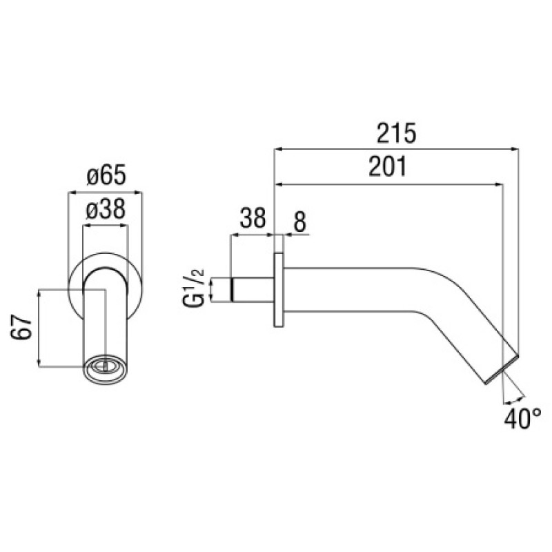 Излив для ванны Nobili Sole AV00158/54DCR