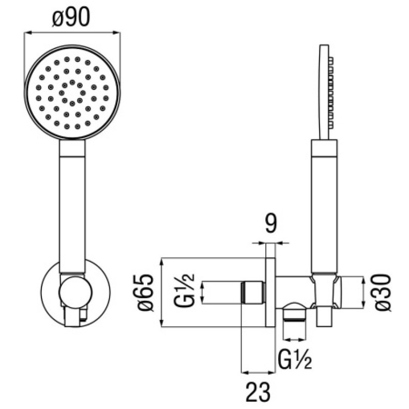 Душевой гарнитур Nobili Sole AD146/54SB