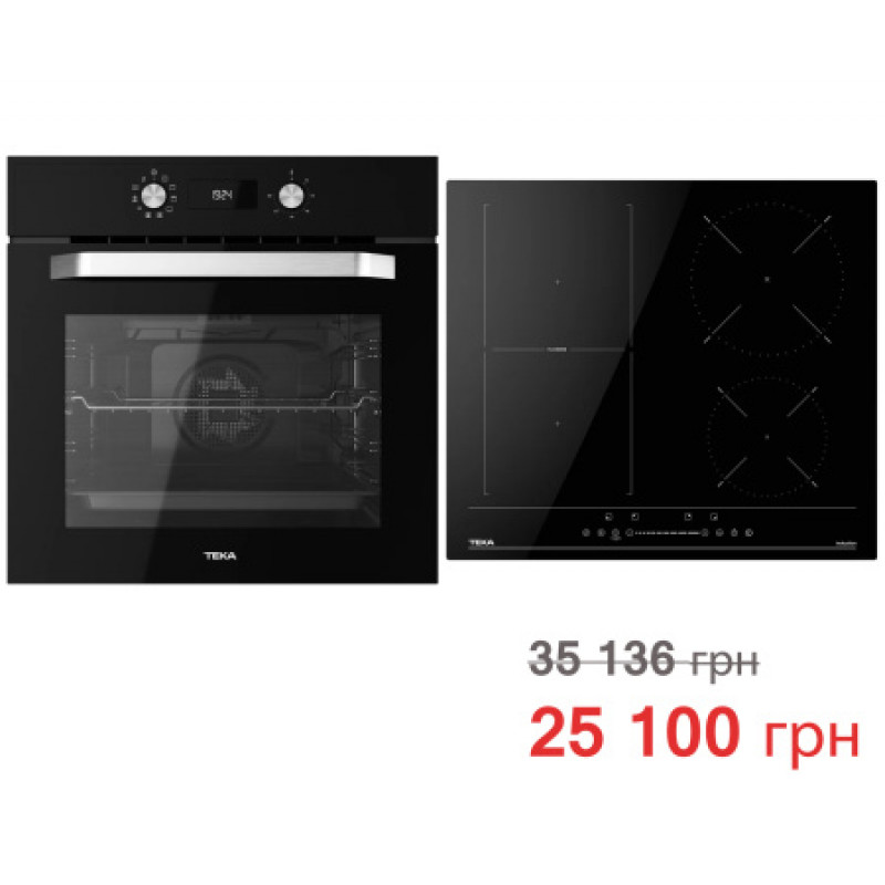 Комплект бытовой техники Teka (духовой шкаф Easy HCB 6535 черный + варочная поверхность Flex Easy IBF 64200 S)