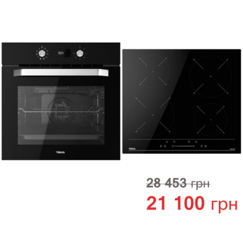 Комплект бытовой техники Teka (духовой шкаф Easy HCB 6535 черный + варочная поверхность Easy IBC 64100 S)