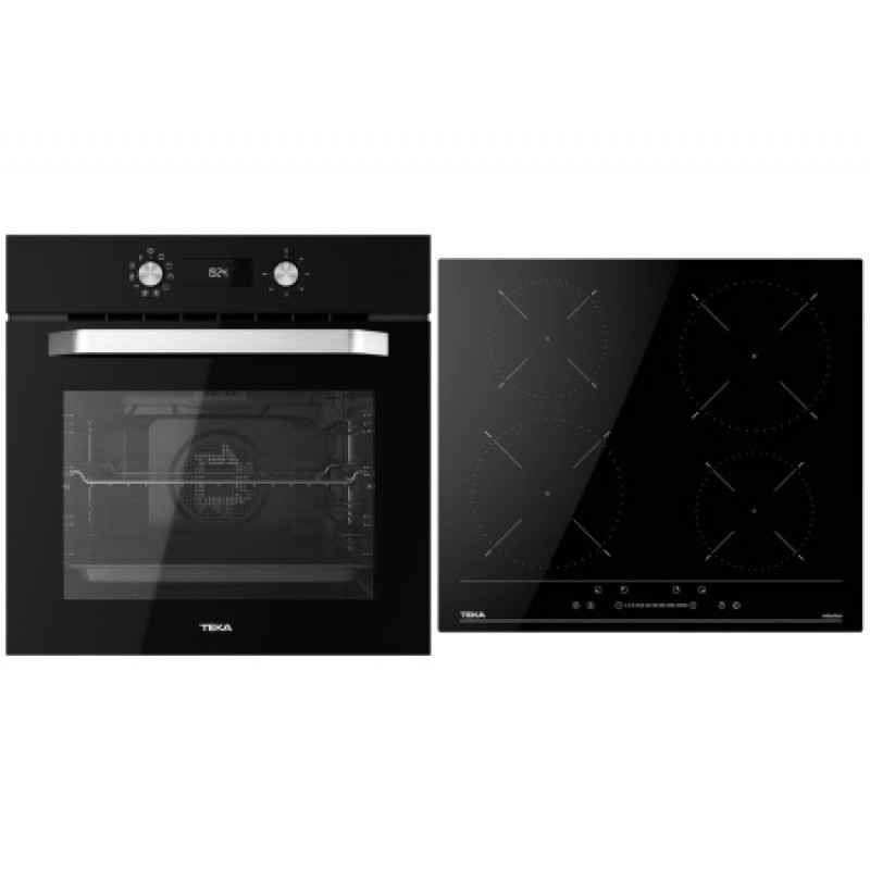 Комплект бытовой техники Teka (духовой шкаф Easy HCB 6535 черный + варочная поверхность Easy IBC 64100 S)