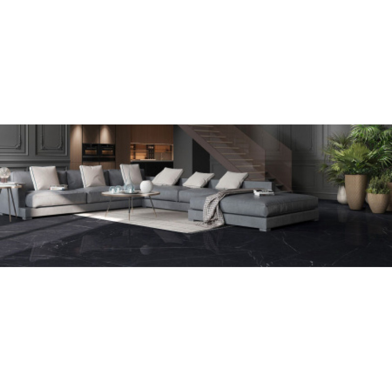 Плитка керамогранітна FMG Marmi maxfine Black marquinia 2700x1200х6мм гладка/полірована L2712338MF6