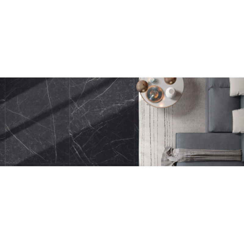 Плитка керамогранітна FMG Marmi maxfine Black marquinia 2700x1200х6мм гладка/полірована L2712338MF6