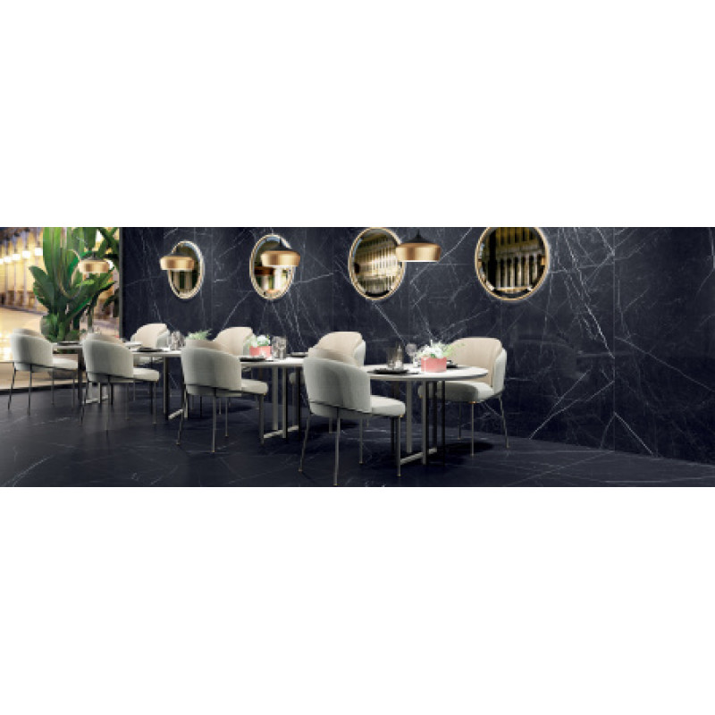 Плитка керамогранітна FMG Marmi maxfine Black marquinia 2700x1200х6мм гладка/полірована L2712338MF6