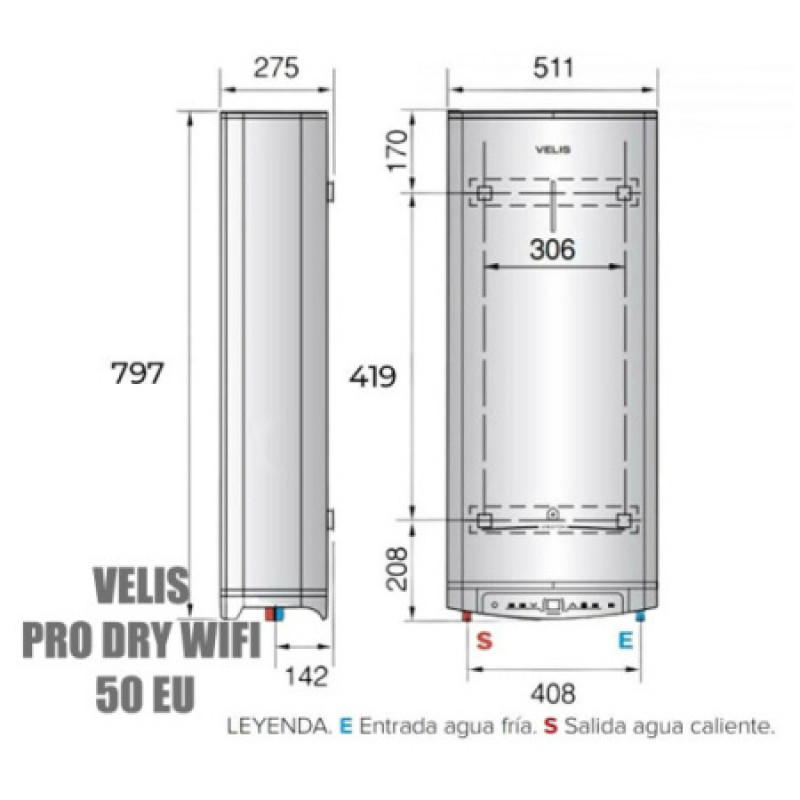 Бойлер Ariston Velis Pro Dry  WIFI 50 EU 100908