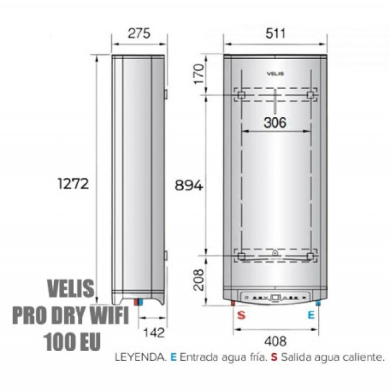 Бойлер Ariston Velis Pro Dry  WIFI 100 EU 3100910