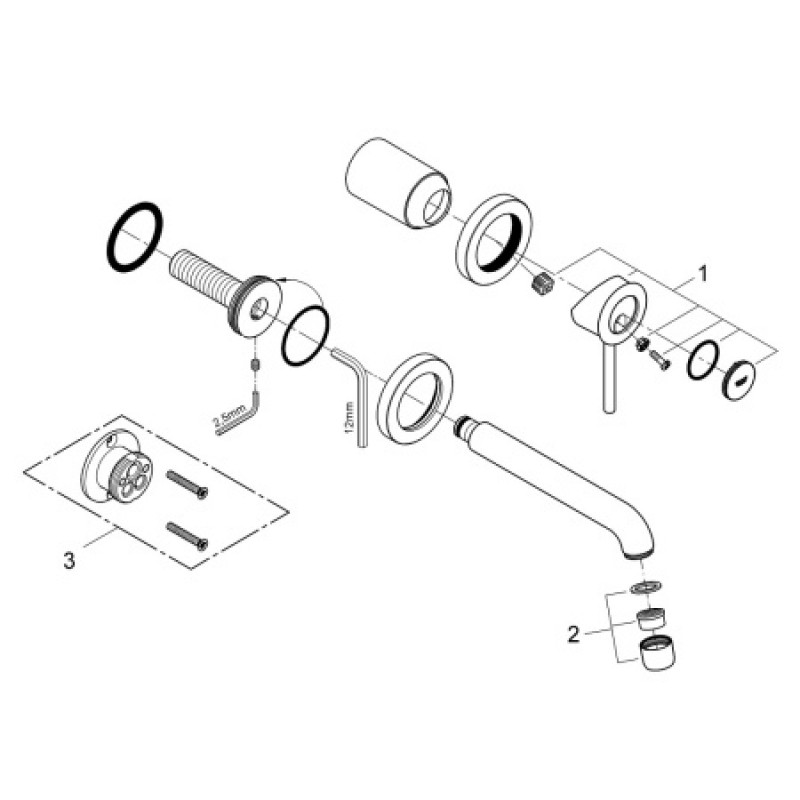 Змішувач для раковини Grohe BauClassic 2029200C