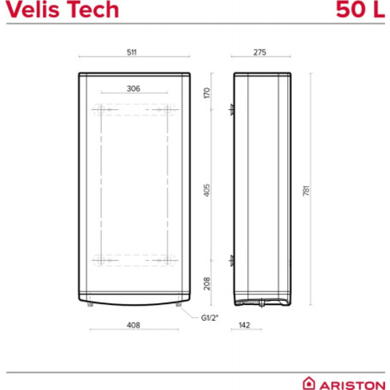 Бойлер Ariston VELIS TECH 50 EU 3100917