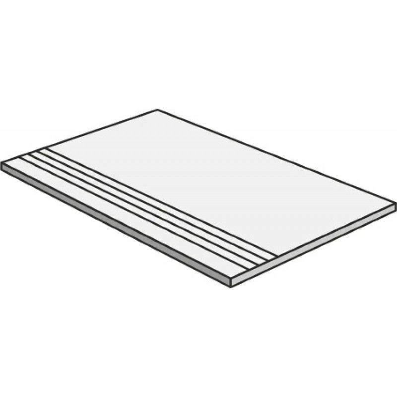 Плитка керамогранитная, ступень Blustyle Advantage Silver 300x600х9мм шероховатая/матовая BGDAD35