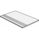 Плитка керамогранитная, ступень Blustyle Advantage Silver 300x600х9мм шероховатая/матовая BGDAD35