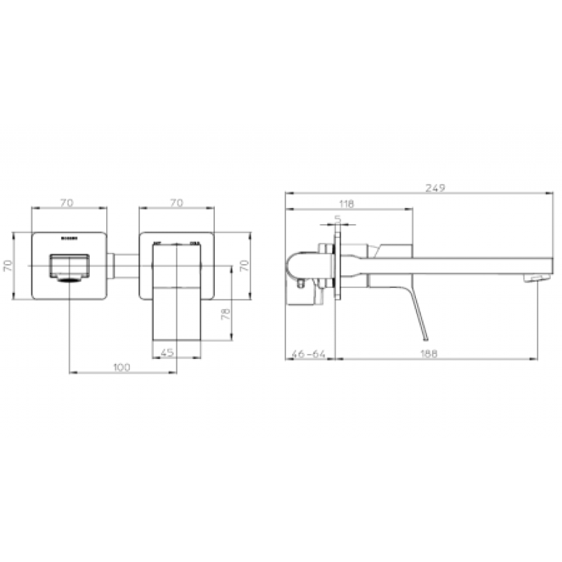 Смеситель для раковины Bossini Aki-M Cromo Z00731000030005