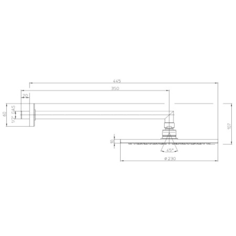 Верхний душ Bossini Cosmo Ø 230 мм Gold H70595H00021009