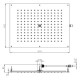 Верхний душ Bossini Dream Rectangular 570x470 мм Inox spazzolato H38391000075016