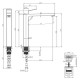 Смеситель для раковины Bossini Aki-T Satined nickel Z00709000094005